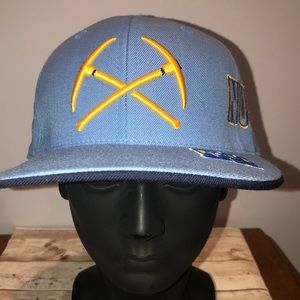 Reebok Elements Denver Nuggets NBA Retro Fitted Wool Hat Cap Size 7 1/4